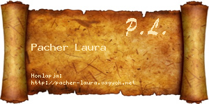 Pacher Laura névjegykártya